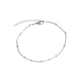 2mm Stainless Steel Clamp Bead Chain Bracelet DIY Ball Bead Chain 21+5cm
