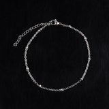 2mm Stainless Steel Clamp Bead Chain Bracelet DIY Ball Bead Chain 21+5cm