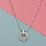 5pcs Stainless Steel Round Blank Pendant Necklace Mirror Polish Hollow Charm