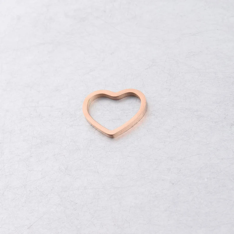 Hollow Heart Charms Stainless Steel Love Heart Charm Pendants DIY 20Pcs