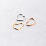Hollow Heart Charms Stainless Steel Love Heart Charm Pendants DIY 20Pcs
