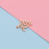 Fnixtar Hollow Sea Turtle Charm Stainless Steel Mirror Polishe Charms 20pcs