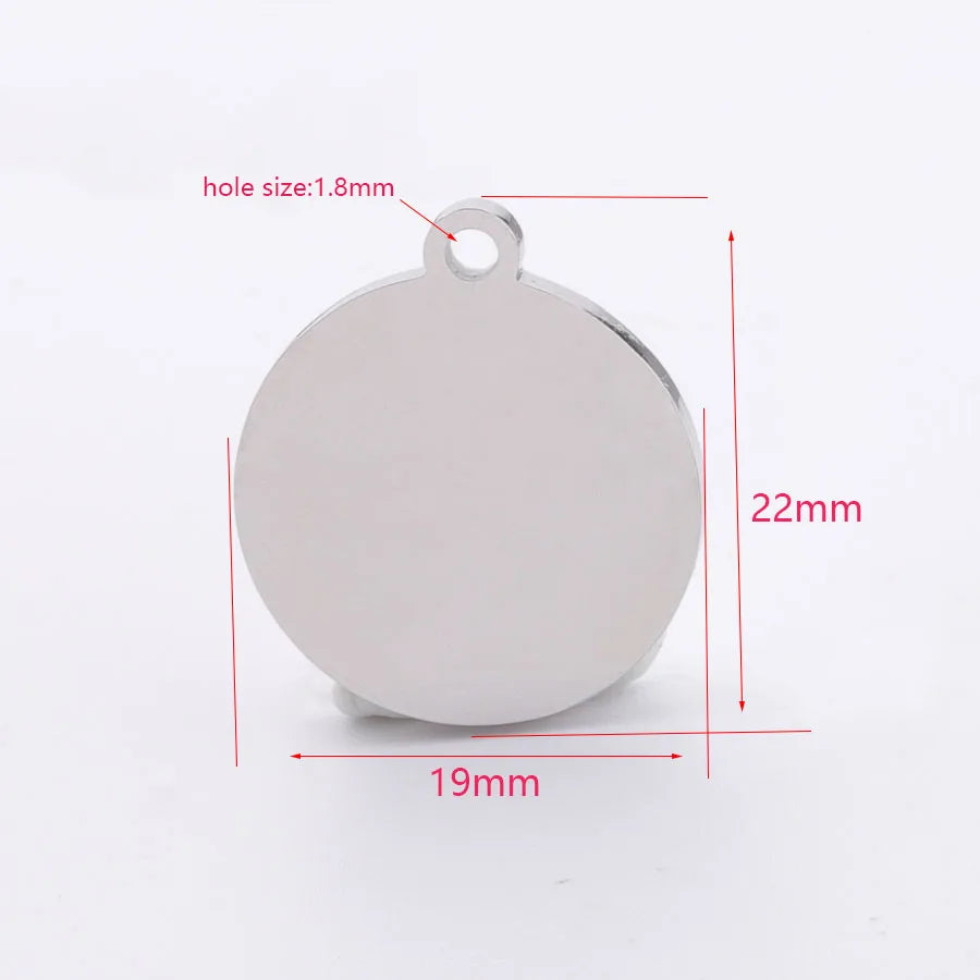 Fnixtar Mirror Polished Stainless Steel Stamping Blanks 19mm Discs