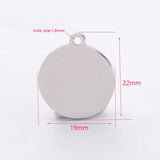 Fnixtar Mirror Polished Stainless Steel Stamping Blanks 19mm Discs