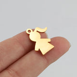 Stainless Steel Charms for Women Bracelets DIY Jewelry