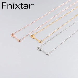 Fnixtar Stainless Steel Arrow Necklace Spear Jewelry 2Piece/lot