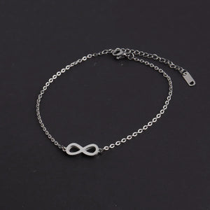 Fnixtar Stainless Steel Lucky 8 Infinity Bracelets Friendship 2piece/lot