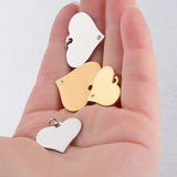 Stainless Steel Heart Charm Pendant Bracelet Accessories