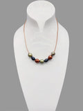 Green Brown Baroque Pearls Choker Necklace, Casual Jewelry