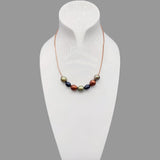 Green Brown Baroque Pearls Choker Necklace, Casual Jewelry