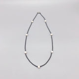 2mm Hematite 7-8mm Freshwater Pearls Necklace For Women