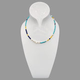 Lapis Agate Turquoise Necklace with Pearls
