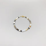 4mm Pearls Gray Labradorite Bracelet Amazonite 14K Filled Beads