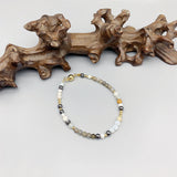 4mm Pearls Gray Labradorite Bracelet Amazonite 14K Filled Beads