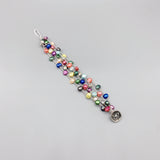 5 Strands Multicolor Potato Pearls Bracelet for Women Girls Glass Beads