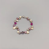 Freshwater Keshi Pearl Bracelet with Austrian Crystals