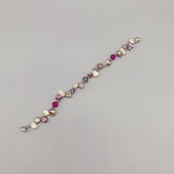 Freshwater Keshi Pearl Bracelet with Austrian Crystals