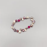 Freshwater Keshi Pearl Bracelet with Austrian Crystals