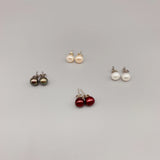 Freshwater Pearl Earring 925 Sterling Silver Backings Classic Stud Earring