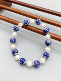 7-8mm Pearl Bracelet Long Life Happiness Blessing