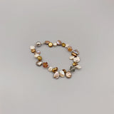 Earth Freshwater Keshi Pearls Bracelet Birthday Gift