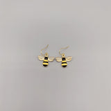 Enamel Flower Earring 925 Sterling Silver 14K Filled Dangle Bee Earring