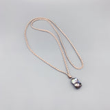 Baroque Pearl Pendant Necklace Classic Jewelry Braided Silk Cord