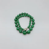 Green Agate Necklace Gradual Sizes Faceted Cut for Women