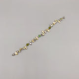 Gray Champagne Green Keshi Pearl Bracelet Austrian Crystals Daily Jewelry