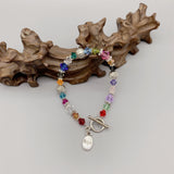 Multicolor Austrian Crystals Bracelet Awareness Jewelry Gift