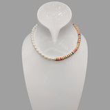 Freshwater Baroque Rice Pearl Necklace Multicolor Clay 7-8mm Stylish Choker