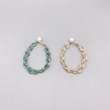 Pearl and Crystal Bracelet with 10-11mm Freshwater Pearls