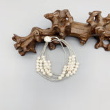 Freshwater Pearls Bracelet Japanese Glass Beads Button Clasp Casual Bracelet