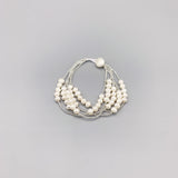 Freshwater Pearls Bracelet Japanese Glass Beads Button Clasp Casual Bracelet