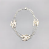Layered Freshwater Pearl Necklace with Coin Pearl Clasp