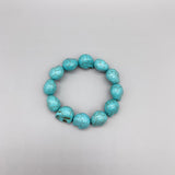 Turquoise Bracelet Women Girls Elastic Skull Bracelet