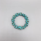 Turquoise Bracelet Women Girls Elastic Skull Bracelet