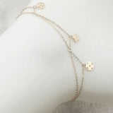 Four Leaf Clover Women Stainless Steel Anklet Bracelet