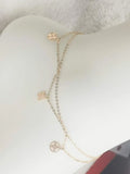 Four Leaf Clover Women Stainless Steel Anklet Bracelet