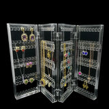 Acrylic Makeup Jewelry Organizer 256 Holes Earring Stud Necklace Bracelet Case