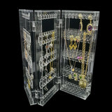 Acrylic Makeup Jewelry Organizer 256 Holes Earring Stud Necklace Bracelet Case