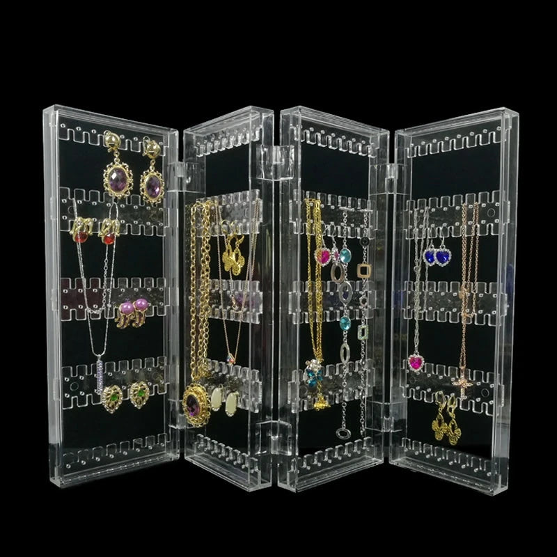 Acrylic Makeup Jewelry Organizer 256 Holes Earring Stud Necklace Bracelet Case