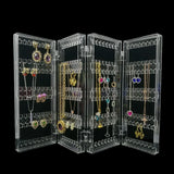 Acrylic Makeup Jewelry Organizer 256 Holes Earring Stud Necklace Bracelet Case