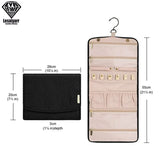 Foldable Jewelry Bag Hook Roll Organizer Holder Earring Necklace Pouch Display