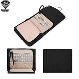 Foldable Jewelry Bag Hook Roll Organizer Holder Earring Necklace Pouch Display