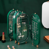 Foldable Jewelry Organizer Earrings Necklace Display Storage Box
