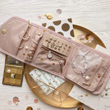 Portable Jewelry Storage Bag with Zipper Pockets for Necklace Earring
