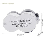 Foldable Magnifier 45X Lens Diamond-Gemstone Identification Tool