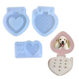 Heart Pendant Silicone Mold for Resin Casting Keychain Photo Frame Home Decor