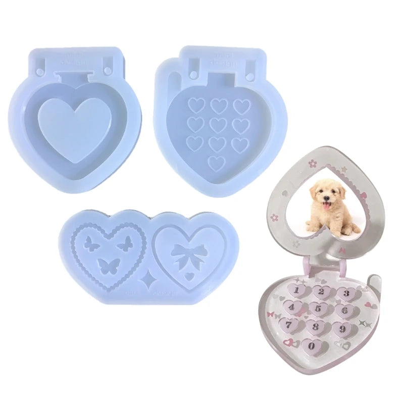 Heart Pendant Silicone Mold for Resin Casting Keychain Photo Frame Home Decor